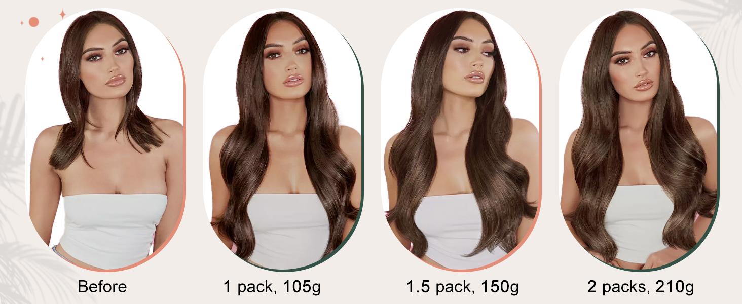Full Shine Sew In Weft Hair Extensions Remy Human Straight Hair For Women 100-105G