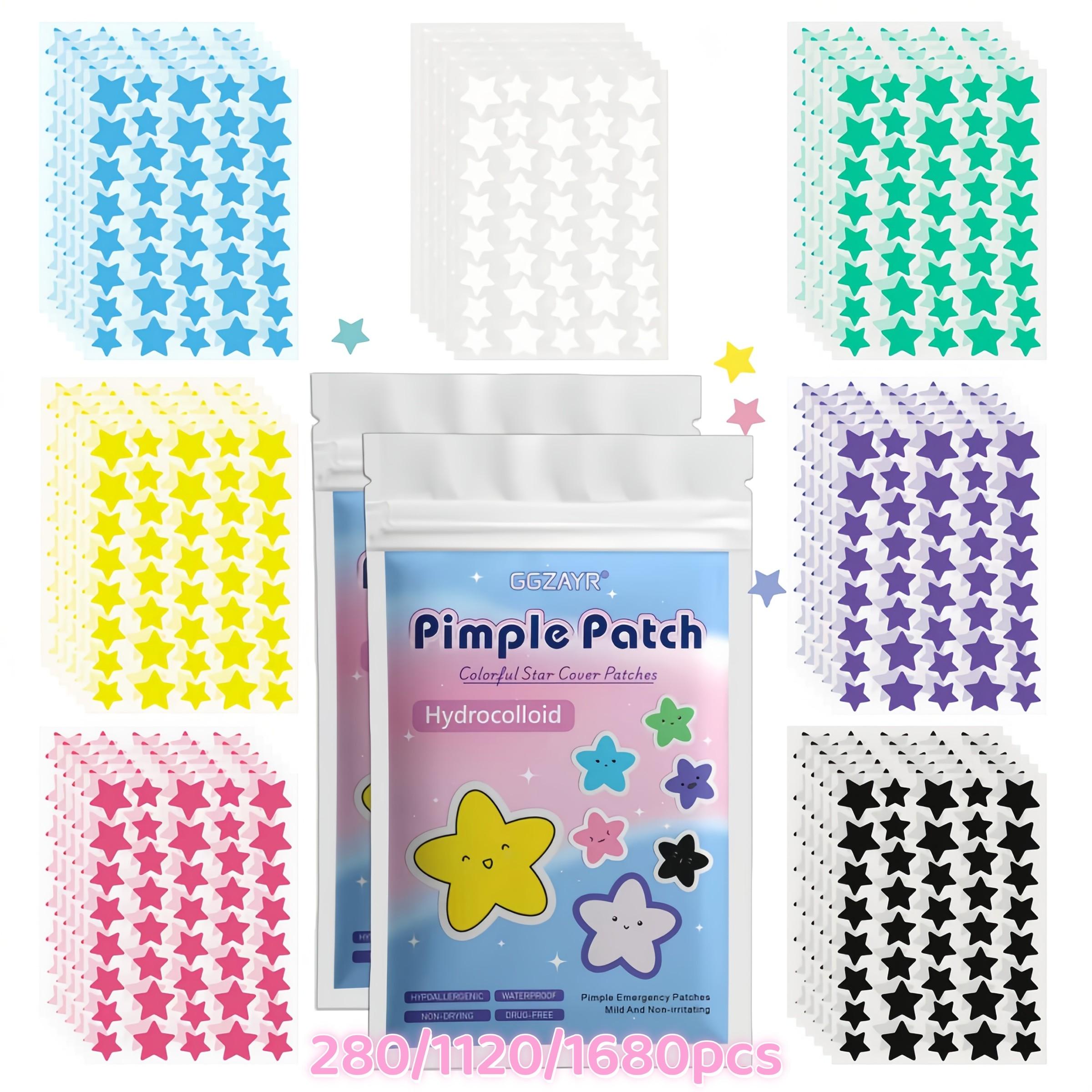 280/1120/1680pcs Rainbow Star Acne Patch, Multicolor Fun Star Shape Facial Spot Cover Stickers, Decorative Blemish Patches, Soft Lightweight Fit Design, Suitable for Travel, Photos & Festival Looks, Trendy High-Value Pack