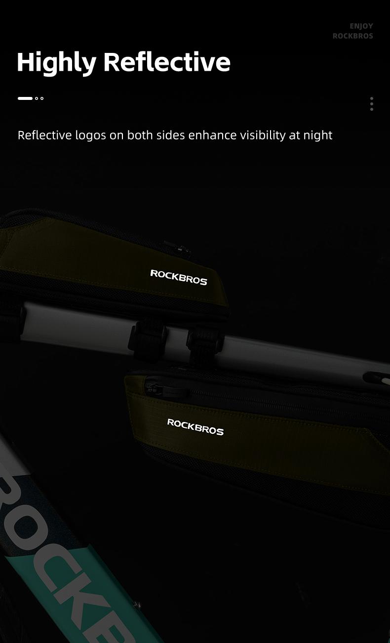 ROCKBROS Bike Frame Bag Bike Top Tube Bag 2 Pieces Combi Bike Bag Bike Triangle Bag Pouch Storage Bag for Mountain Road Ebike Bike