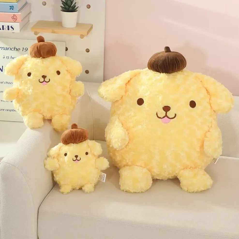 Lovely Pom Pom Purin Doll Soft Stuffed Anime Yellow Dog Plushies Japanese Style Cute Plush Toy Sofa Bed Home Decor Gifts Girl