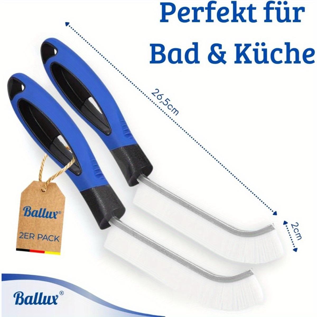 Crevice Cleaning Brush Brush Bathroom Set of 2 - Cleaning Brush & Tile Brush with Hard Bristles for Bathroom, Kitchen, Grout & Narrow Crevices - Hand Brush & Scrubber Against Dirt