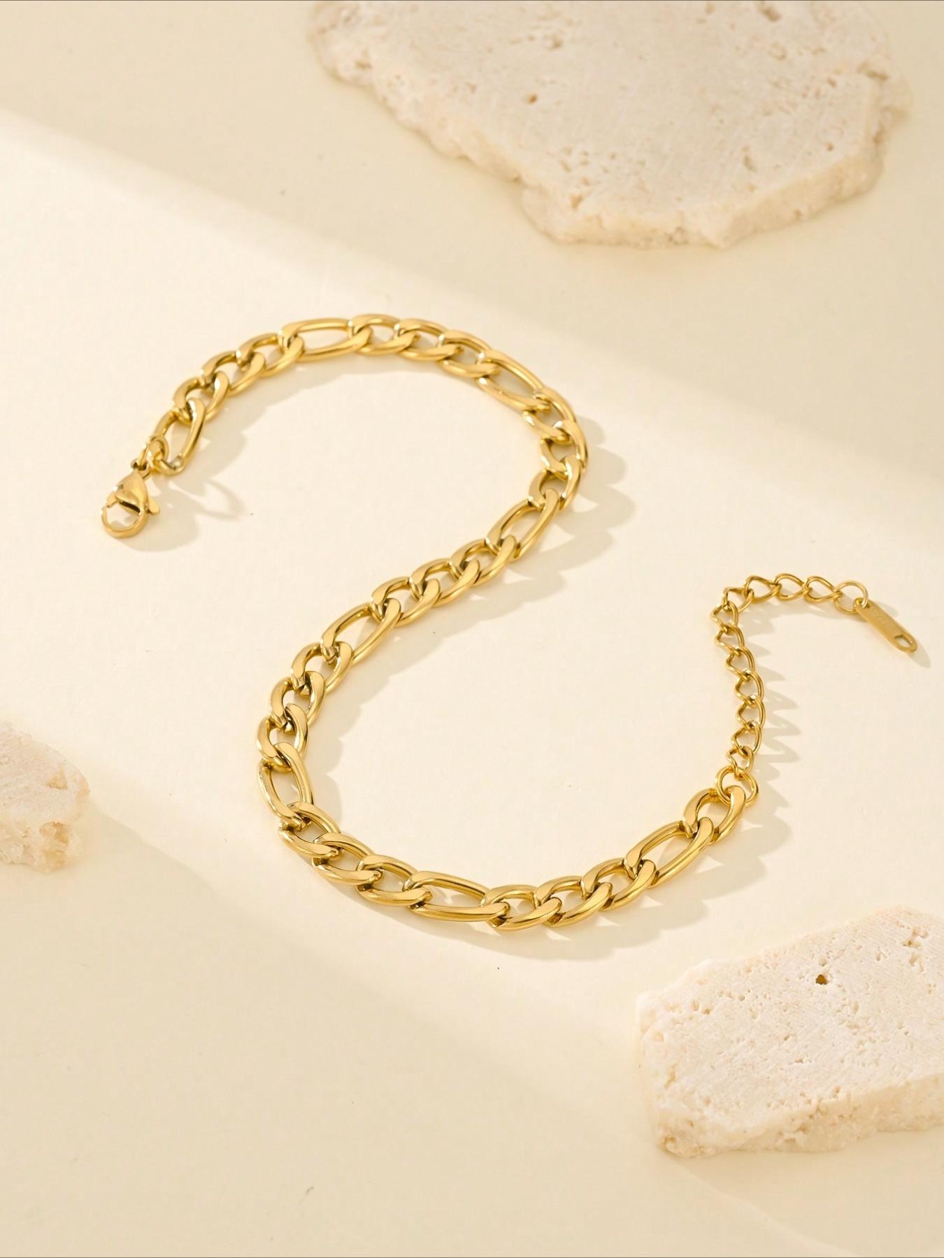 Fashion Cuban Chain Women's Ankle Chain, Non Fading, Stainless Steel Accessories