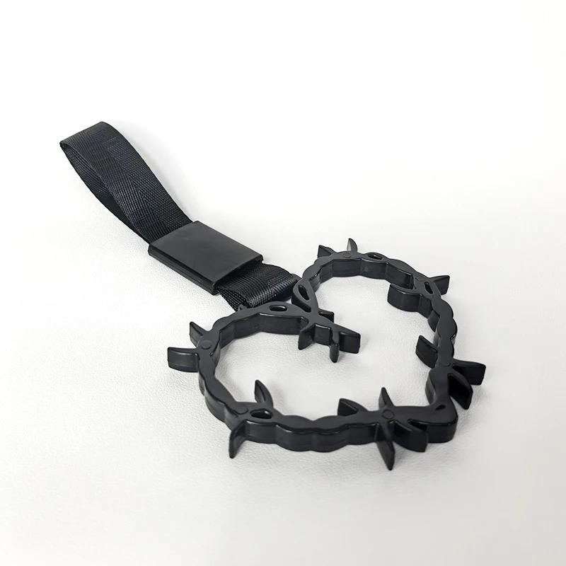 JDM Racing New Handle Hand Strap Heart Ring Styling Drift Charm Strap Drift Auto Accessories Car Strap Front and Rear Bumper Dec Automotive Decoration Automotive Decorative Accessories Aesthetic Car Accessory