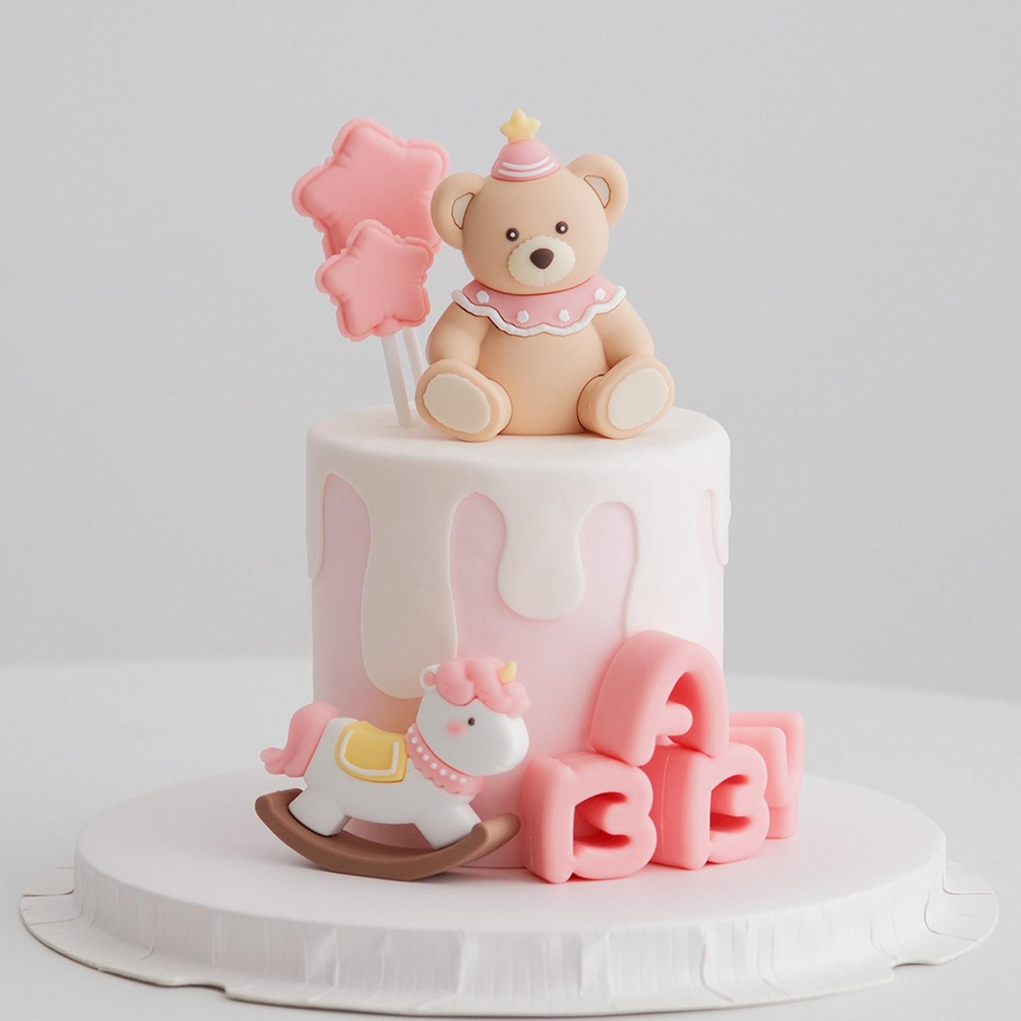 Cute Baby Birthday Hat, Blue Cartoon Design, Gender Reveal Cake Decoration, Horse Castle Insert, Baby Shower Accessory