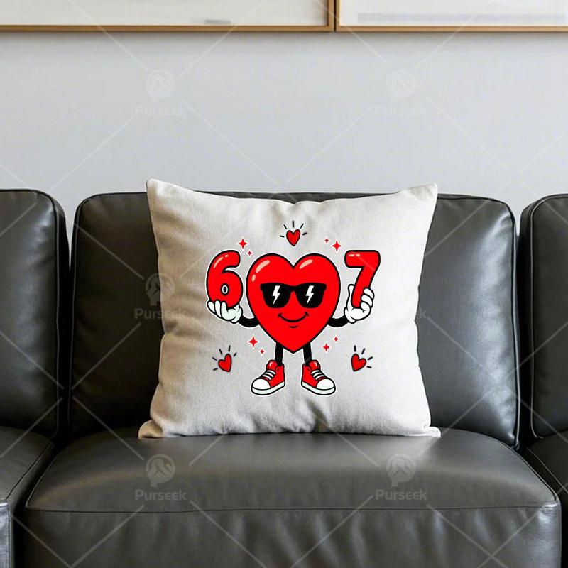 4 Pack Funny 67 Valentines Day Dabbing Heart Love 67 Meme Iron On Patches for Clothes Bags DIY Iron On Transfers Decor