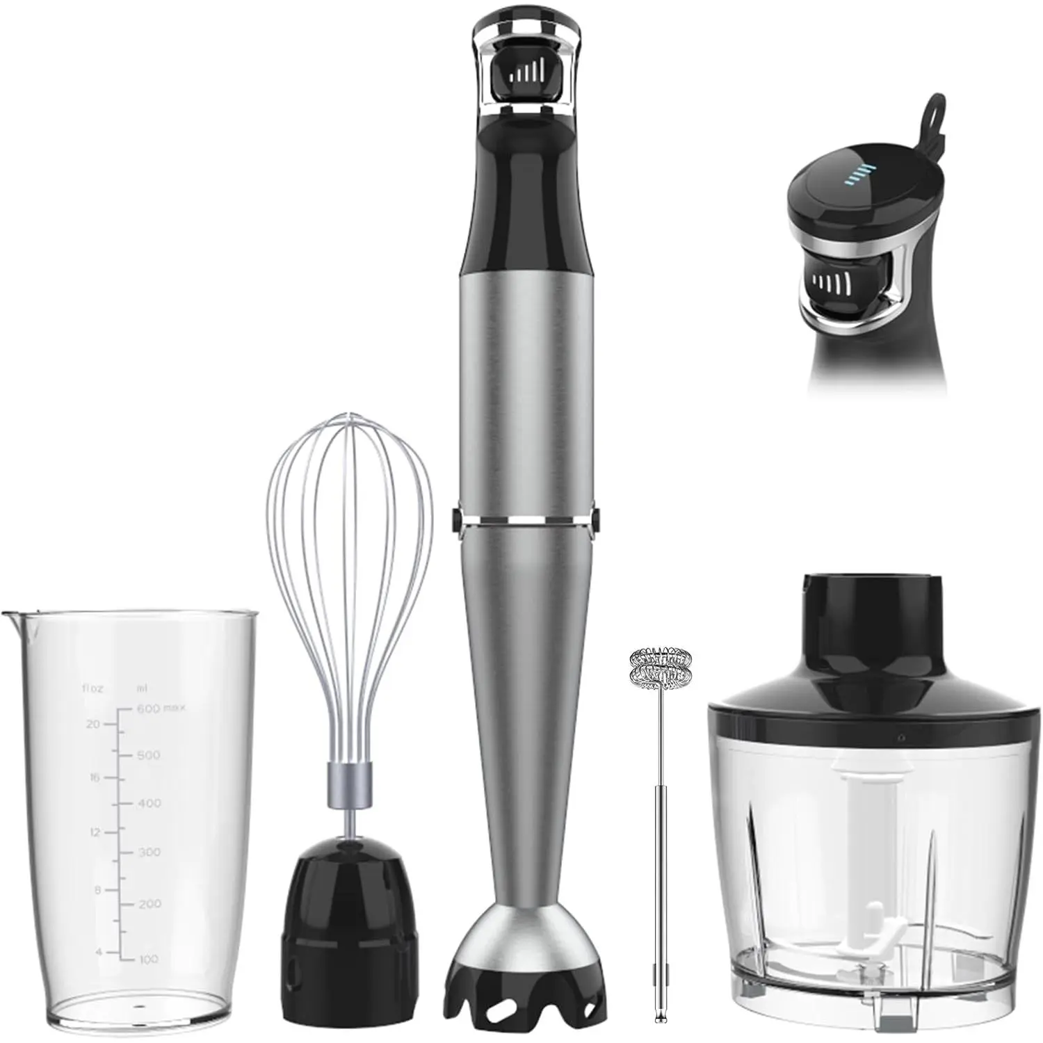 Immersion Blender Handheld Corded, 1100W 5-in-1 Set