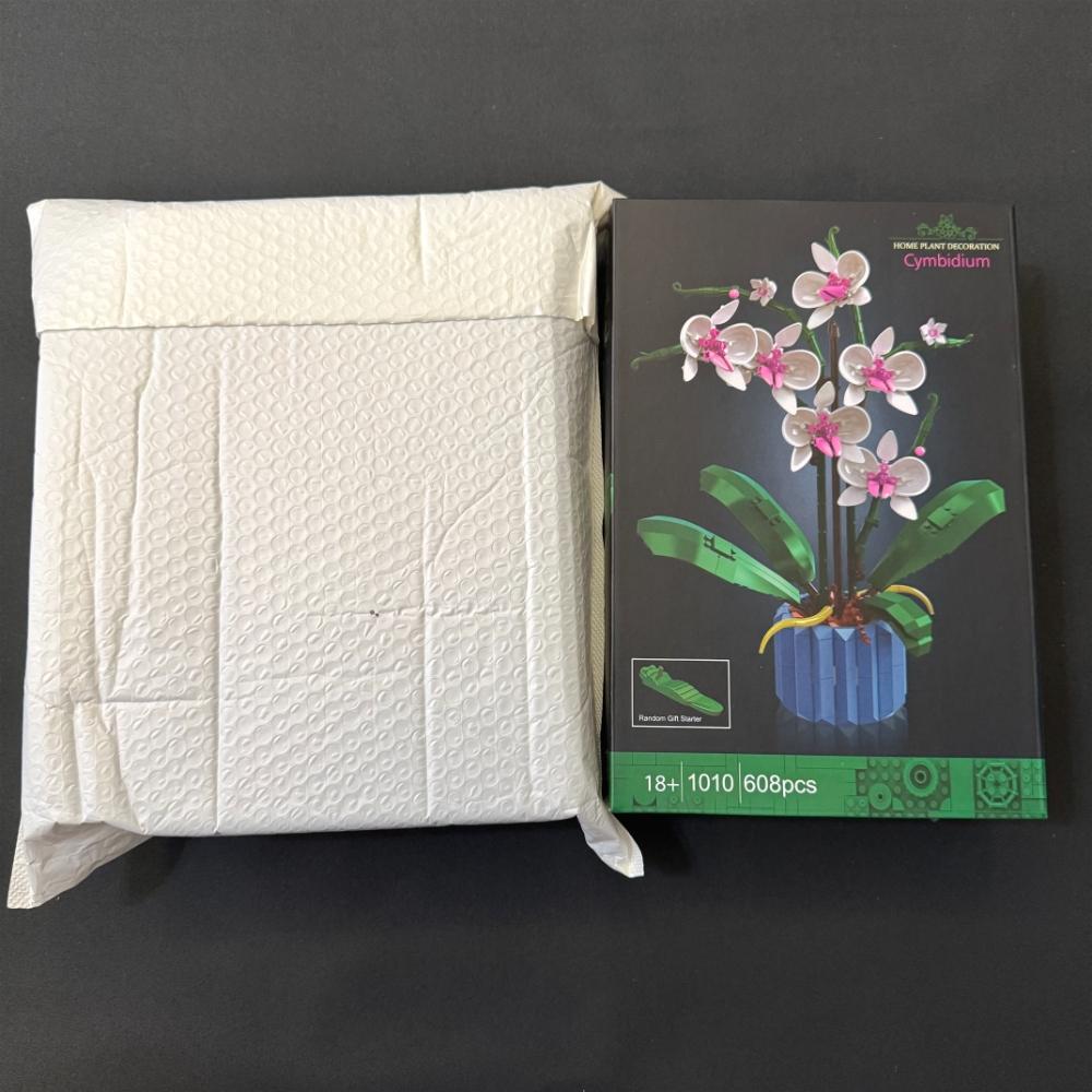 orchid set botanical collection flowers adult building kit fake orchid plant home decor flower mothers day gift for her  never wilt flowers desk ornament Orchid 10311  Orchid 608 Pieces Orchid Gift for Her