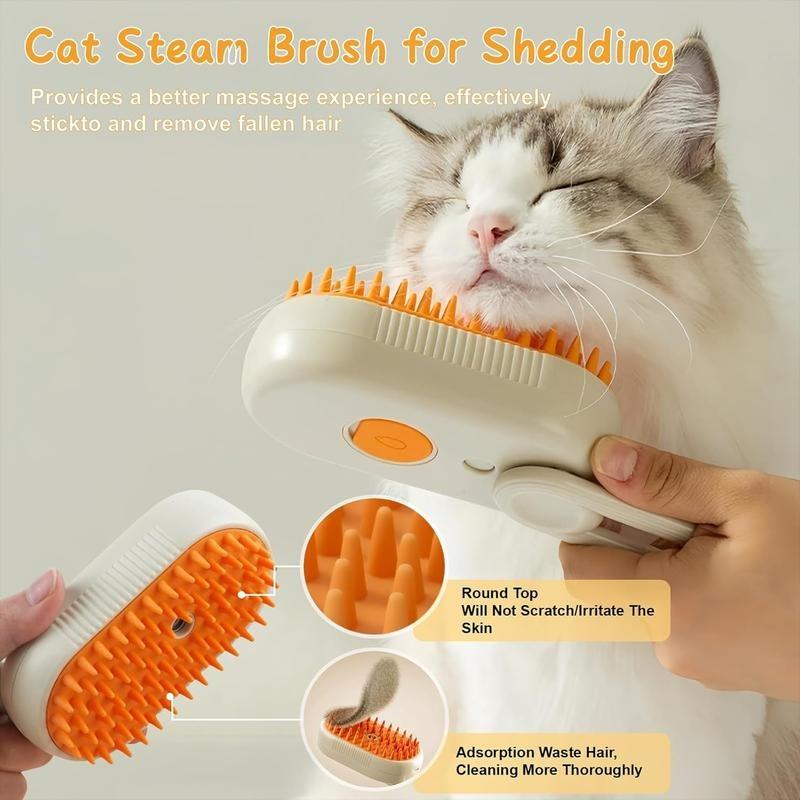 Cat Dog Hair Remover, Adjustable Pet Hair Remover,Pet Steamy Mist,Steam Pet Brush for Pet Hair 3-IN-1 Steamy Cat Brush Grooming Comb for Dogs Steam Brush for Cats Remove Flying Fur Steam Advanced Pet Hair Removal Comb pet pal brush, Fur Removal Tool