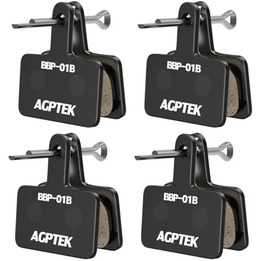 New Bike Brake Pads, Compatible with TRP Tektro Shimano Deore Br MTB | Resin, Quiet, Low Noise, High Performance Stop Power, Heat Dissipation, Fit for City Road Bicycle Ebike