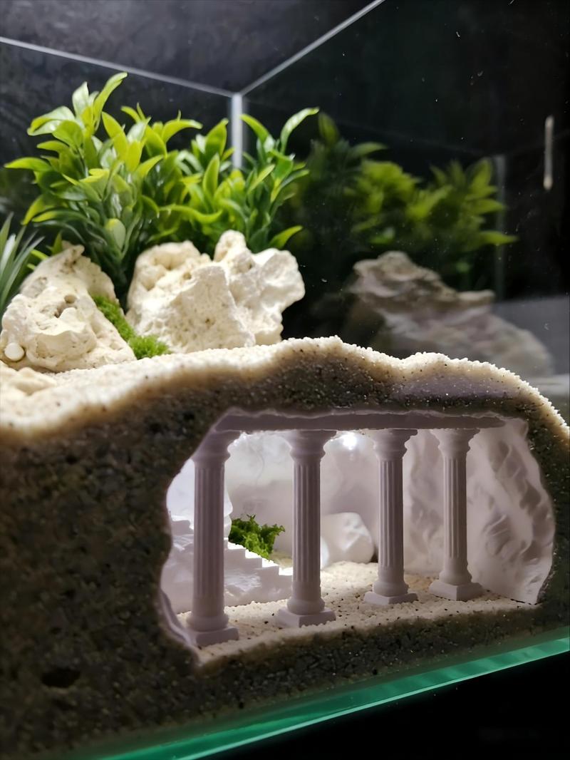 3D Printed Palace Castle Fish Cave, Aquarium Decor for Fighting Fish, Peacock Fish, Small Fish, Perfect Gift for Fish Lovers