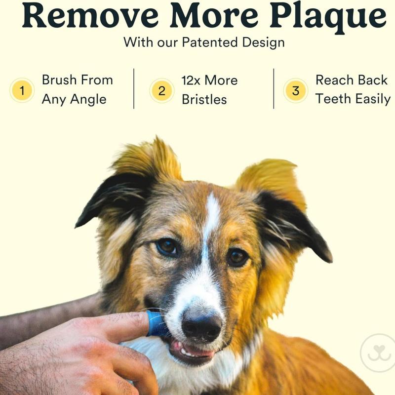 High-Quality New Dog Toothbrush Set, 360° Cat & Dog Brushing Kit, Premium Gel Toothbrushes for Pets, Single Item Pack