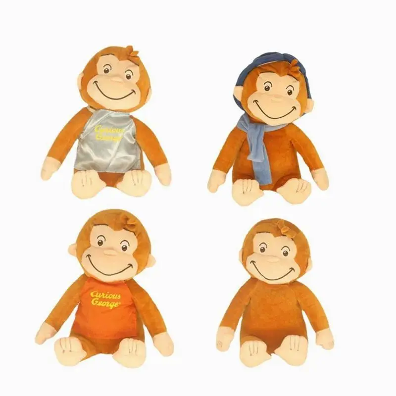 Curious Monkey George Monkey Cute Plush Toy Doll