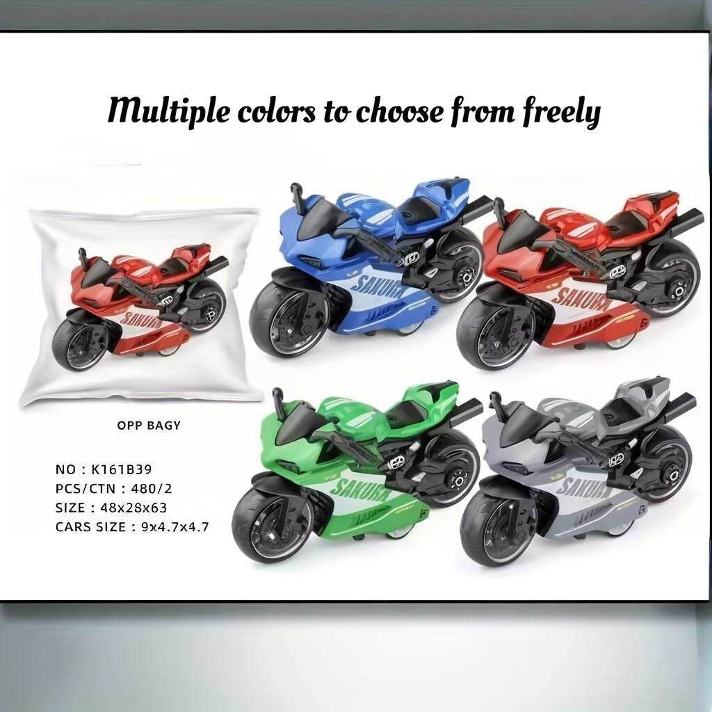 1 PC alloy regenerative motorcycle toy, simulating a motorcycle racing model, powerful regenerative car, thickened wheels, anti drop and wear-resistant alloy motorcycle model