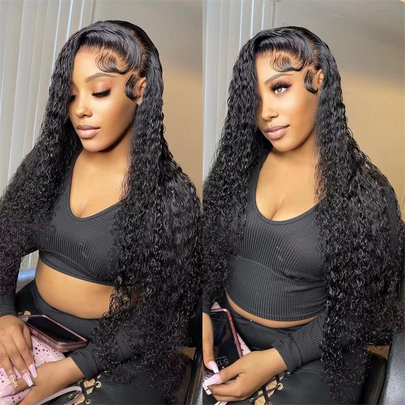 Cikana Hair 34 36 Inch 13x6 Hd Lace Frontal Wig Water Deep Wave Human Hair Wigs Brazilian 13x4 Lace Front Wig Curly Wigs 180 Density