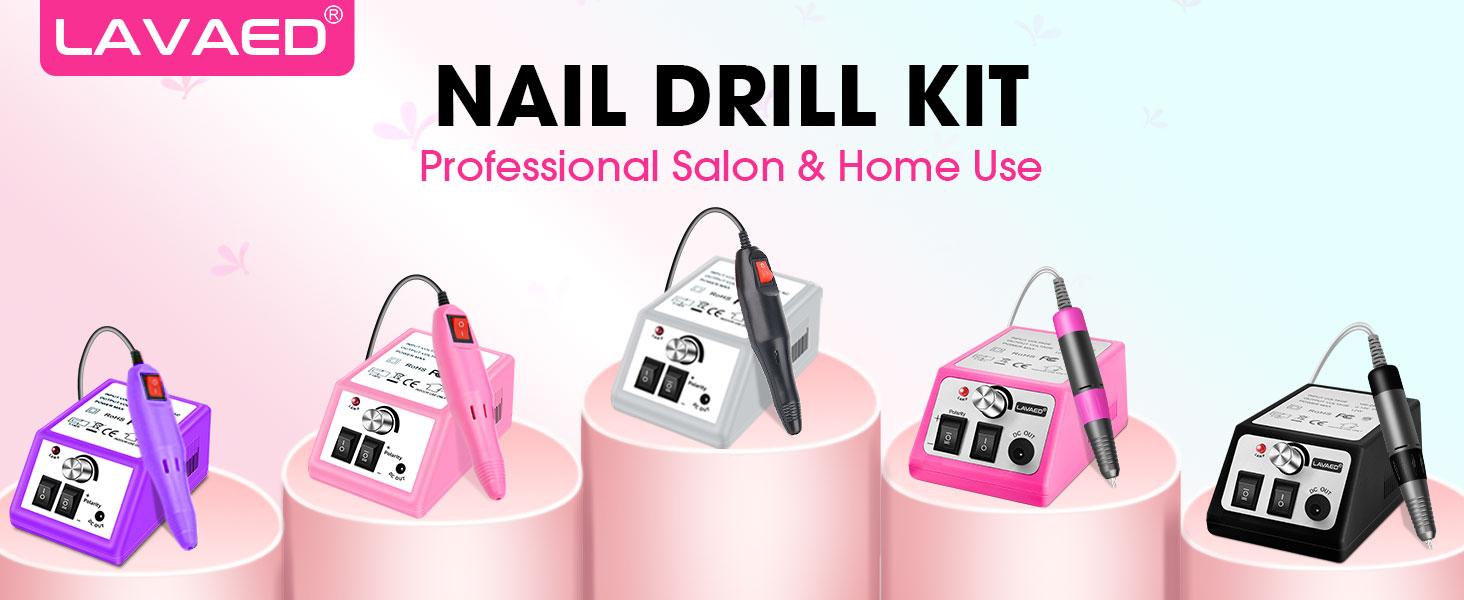 Professional Nail Drill 35000RMP Electric Nail File Nail Filer Electric E Filer for Nails, Nails Drill Kit with Nail Drill Bits and Sanding Bands and for Acrylic Nail Gel Nail Manicure Pedicure