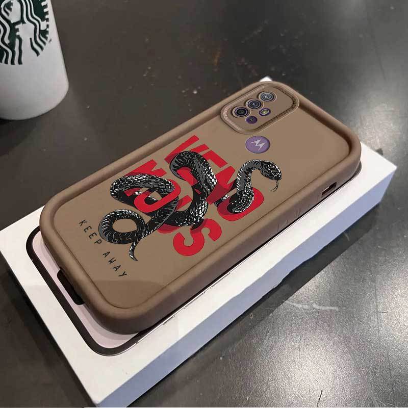 1 Piece Scarlet Python G10 Silicone Shockproof Cover For Moto G10 - Ideal For Entertainment