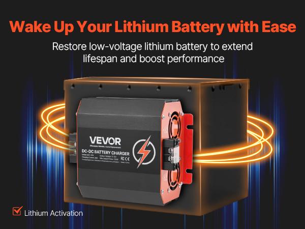 VEVOR 12V 20A DC to DC Battery Charger, 250W, On-Board Battery Charger for Lead-Acid, Lithium, AGM, GEL, and Flooded Batteries, Smart Multi-Stage Charging, for RVs, Commercial Vehicles, Boats, Yachts VEVOR 12V 20A DC to DC Battery Charger, 250W, On-Board Battery Charger for Lead-Acid, Lithium, AGM, GEL, and Flooded Batteries, Smart Multi-Stage Charging, for RVs, Commercial Vehicles, Boats, Yachts