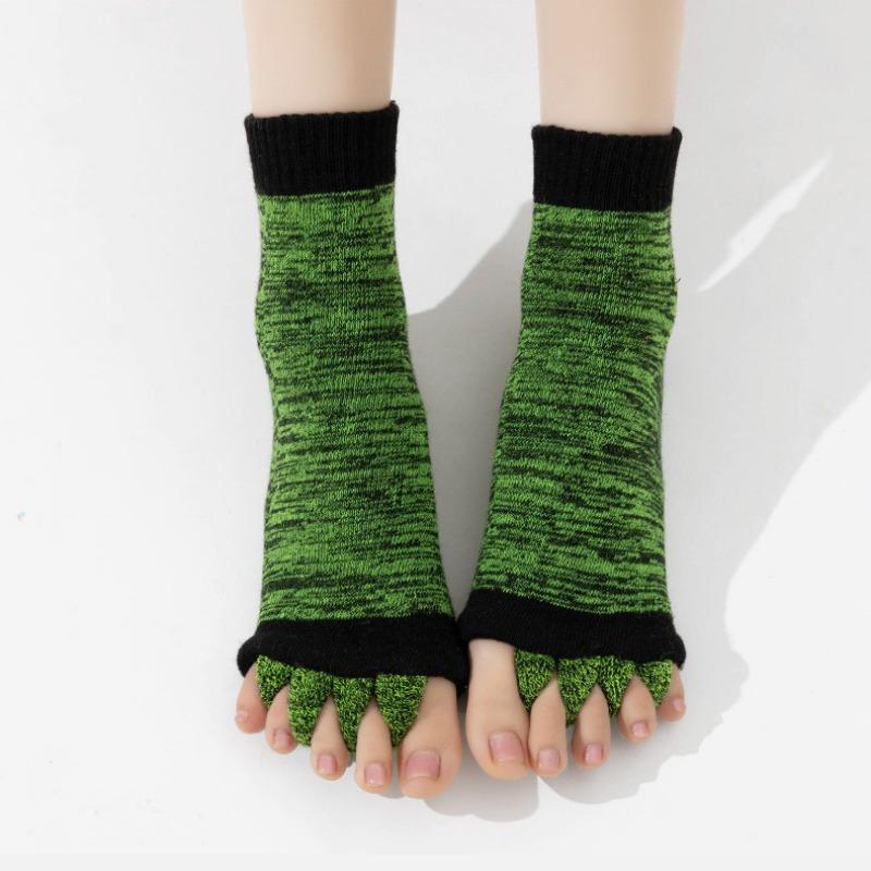 Five-Toe Separator Socks for Men Women, Breathable Comfort Toeless Socks, Massage Socks for Yoga, Walking, Gym, and Daily Use