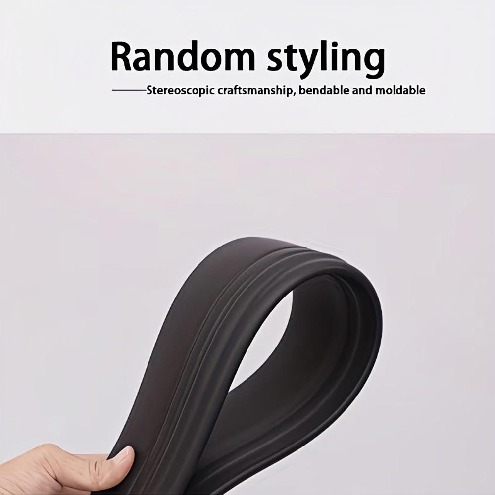 1 Roll 2m/78.74 Inch Self-adhesive Skirting Board, Flexible Edges Decorative Strip, Easy To Install, Self-adhesive Floor Edges Strip Substrate, Suitable for Home Decoration