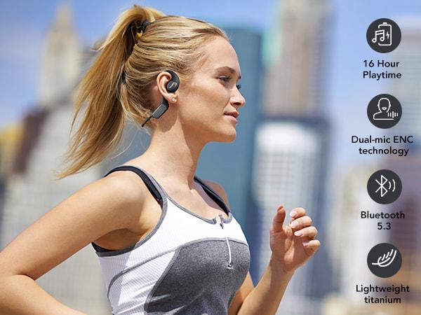 TOZO-OpenReal Open Ear Headphones Bluetooth 5.3 Air Conduction Wireless Headphones Sport Earbuds with Premium Sound Audio Connection wireless earphone open-ear headphone FathersDayGift Headset Electronic