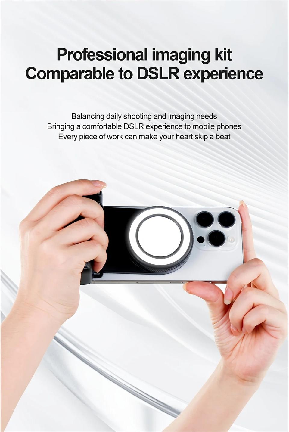 Bluetooth-compatible Compatible Shutter Selfie Stick with Flashlight and 1/4 Inch Screw Mirror Camera Photo Stabilizer