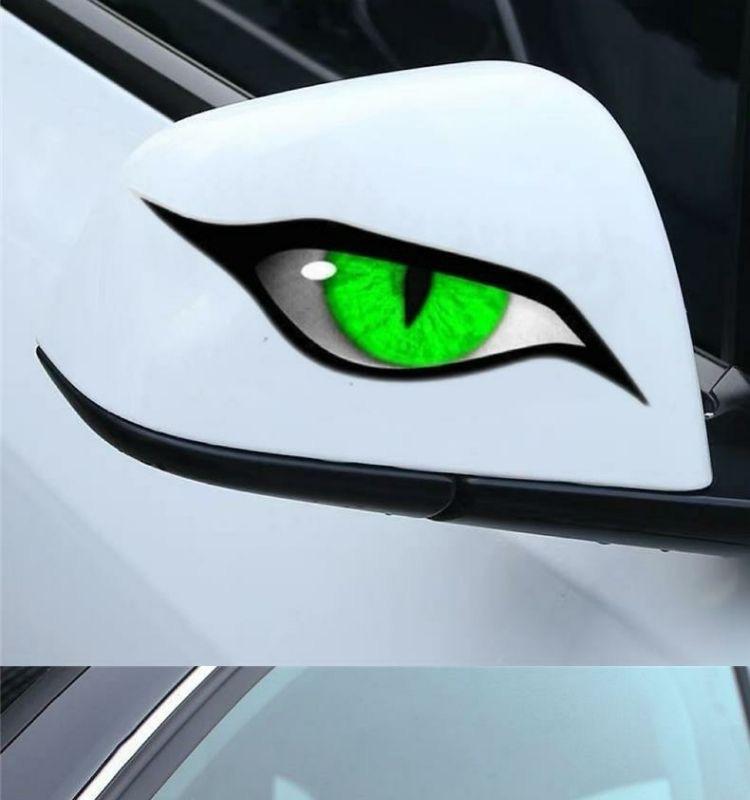 Raptor Eye Evil Eye Decal Auto Accessories - Cool Car Decorations, Rearview Mirror Adhesive Sticker, Sun Protection, Water-Resistant for Rain, Scratch-Resistant, Easy Apply Stylish Exterior Decor, Stickers, Adhesive Sticker, Easy Apply-YY2