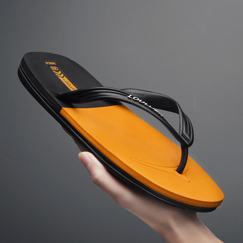 Men's PVC Flip Flops, Casual Comfortable Beach Sandals, Lightweight Non-Slip House Slippers, Ideal for Living Room, Bathroom, Beach