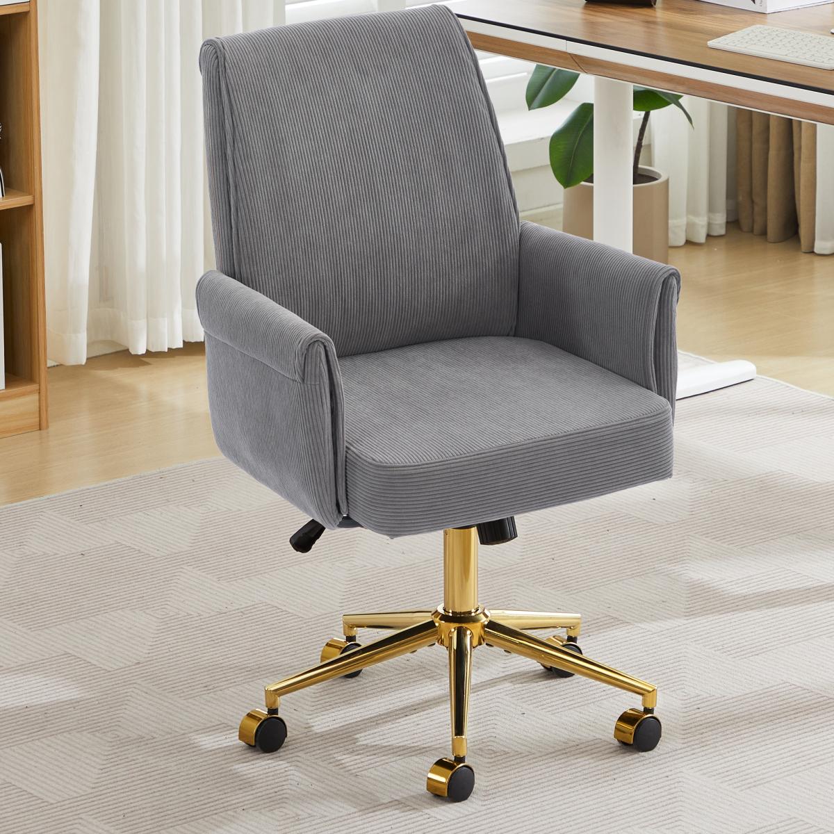 AobtkelMid-back liftable office chair, striped fabric, and ergonomically designed, is an excellent choice for working, studying or relaxing. The mid-back design provides a better sitting experience.Gray AobtkelMid-back liftable office chair, striped fabric, and ergonomically designed, is an excellent choice for working, studying or relaxing. The mid-back design provides a better sitting experience.Gray