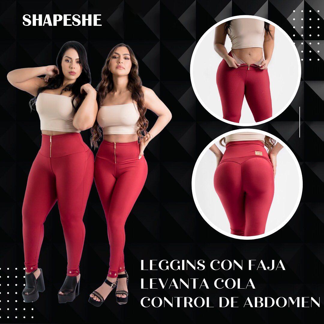 SHAPESHE Skinny Shapewear Leggings for Women Butt Push-Up Stretchy Pants Trousers
