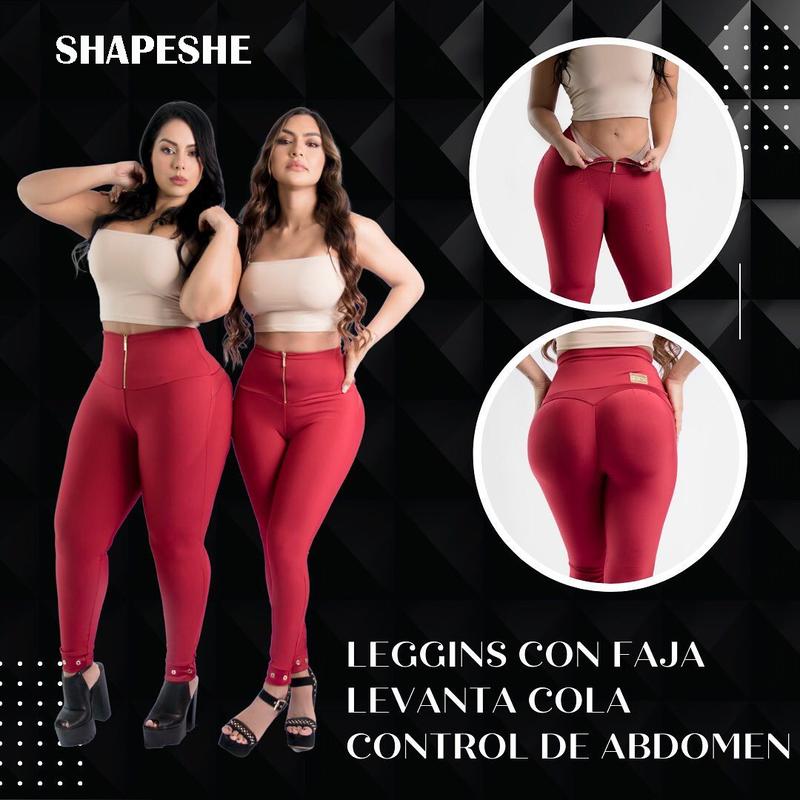 SHAPESHE Skinny Shapewear Leggings for Women Butt Push-Up Stretchy Pants Trousers SHAPESHE Skinny Shapewear Leggings for Women Butt Push-Up Stretchy Pants Trousers