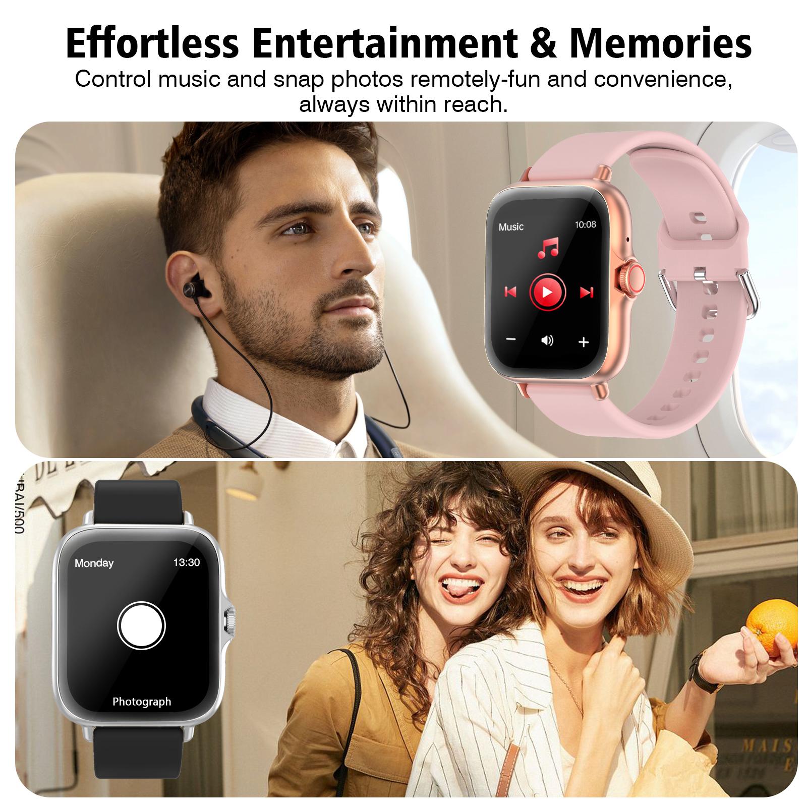 Universal Smart Watch for Android & iPhone | 1.83'' Touch Display | Multi-Function | Ideal Gift for Family & Lover