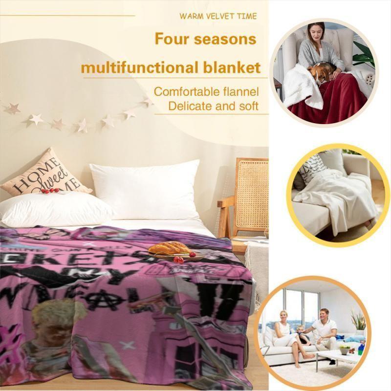 Dylan O'brien Collage Fleece Blanket, Ultra Soft Micro Throw for Couch Sofa Bed, Fan Must-Have Cozy Blanket, Perfect for Home Comfort, Soft Warm Blanket