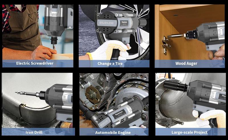 1000N.m Cordless Impact Wrench, Cordless Impact with 2 * 4.0Mah, 3-IN-1 Electric Impact Wrench with 5 Sleeves, High Torque 1/2 Impact Wrench 1000N.m Cordless Impact Wrench, Cordless Impact with 2 * 4.0Mah, 3-IN-1 Electric Impact Wrench with 5 Sleeves, High Torque 1/2 Impact Wrench