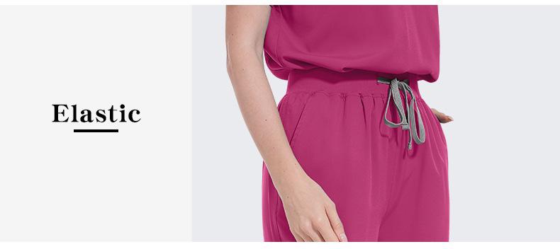 Stretchy and Comfortable Summer Thin Ankle-length Pants Workwear Special Scrubs for Clinic Beauticians Suitable for Beauty Care Outpatient Duty Daily Operations and Other Scenarios Breathable Skin-friendly and Easy To Maintain