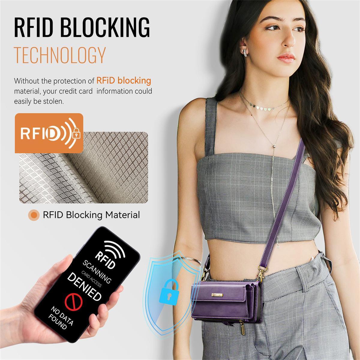 for iPhone 16e 16 Pro Max 16 Plus 16 Pro 16 Wallet Case, RFID Blocking Phone Case Women Men Kickstand flip Cover Wrist Strap Zipper Credit Card Holder Slots