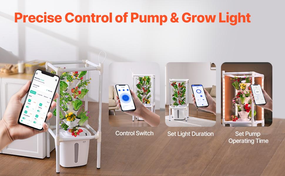 VEVOR Hydroponic Growing System with Grow Light, 30 Pods Vertical 6 Tiers Hydroponic Tower, Home Hydronic Garden with Water Pump, Plants Germination Kit for Indoor Herbs, Fruits and Vegetables VEVOR Hydroponic Growing System with Grow Light, 30 Pods Vertical 6 Tiers Hydroponic Tower, Home Hydronic Garden with Water Pump, Plants Germination Kit for Indoor Herbs, Fruits and Vegetables