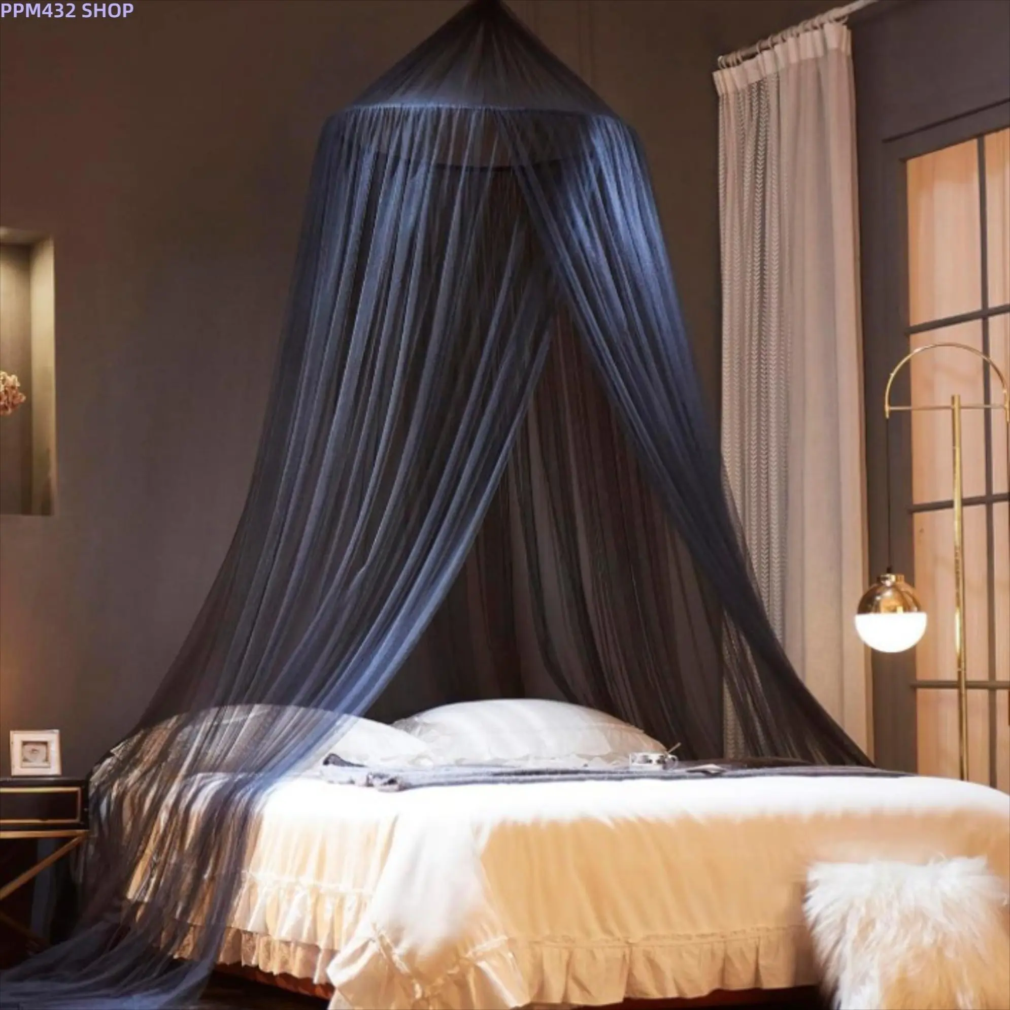 Princess Canopy Bed Curtains for Girls, Extra Large Hanging Mosquito Net with Soft Mesh Design, Cute Bedroom Decor for Baby Crib, Twin Full Queen King Size Beds, Cozy Room Makeover Accessory