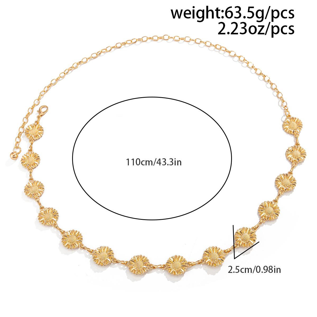 CYL&RY Daisy Flower Waist Chain for Women, Layered Belly Chain with 3D Daisy Charms, Perfect for Beach Vacations, 90s Themed Parties, Retro Streetwear Styling, Music Festivals, Rave Outfits, Club Nights Summer Street Style, Cute Floral Body Jewelry