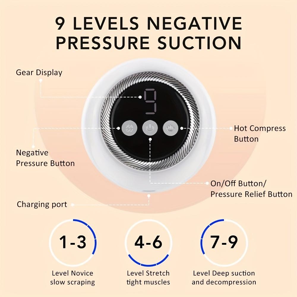 4in 1 Electric Scraping Instrument 9 Hot Compress Cupping Vacuum Suction Cupping Machine Dredge Meridians Remove Dampness