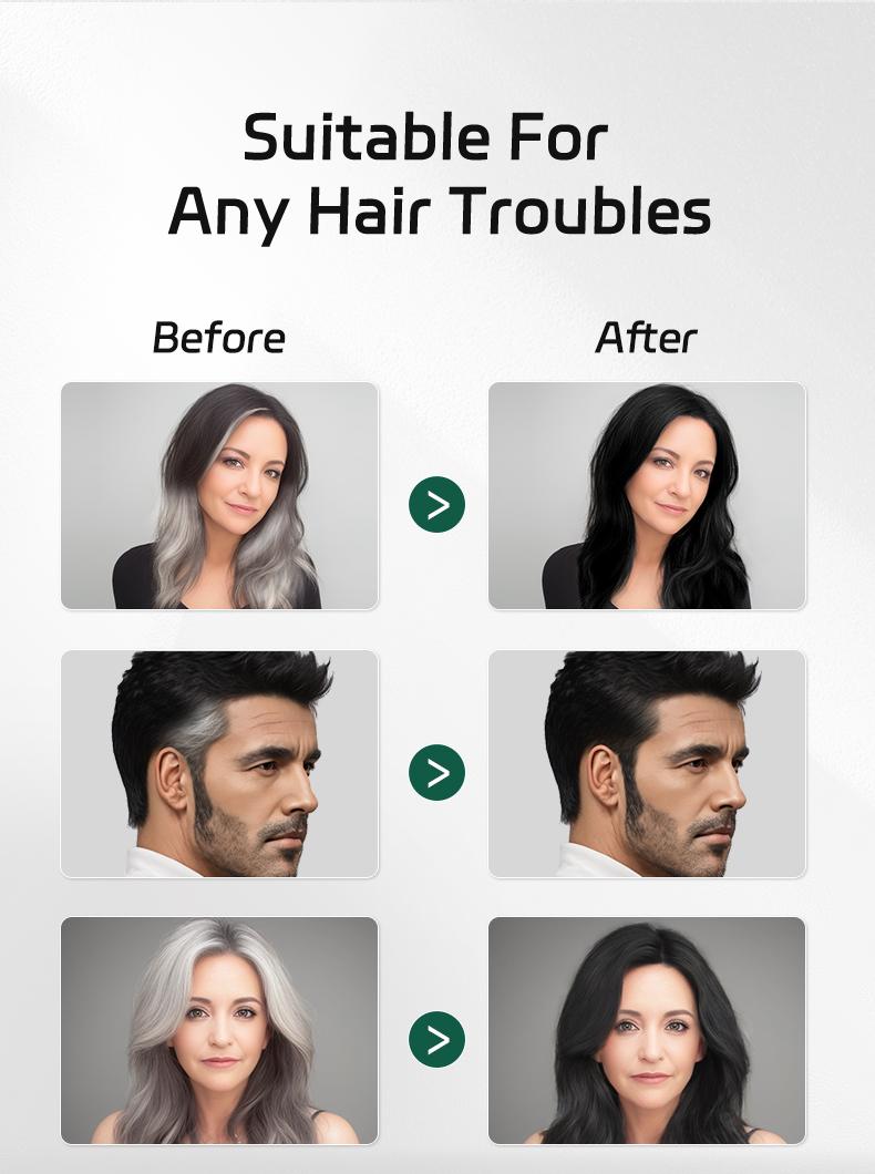 PYEONAN Unisex hair dye Cream, Herbal Extracts for Gray Hair, Touch-up & Full Coverage, No Blending Required, 2-in-1 for Gray Coverage and Hair Care, Transform Grays to Black or Dark Brown Naturally Hair color 2.8 Oz./80g Springtok Haircare  Woody Scent