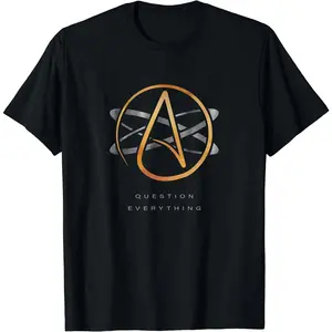 Atheist Logo Science Atom Symbol Question Everything T-shirt T-Shirt