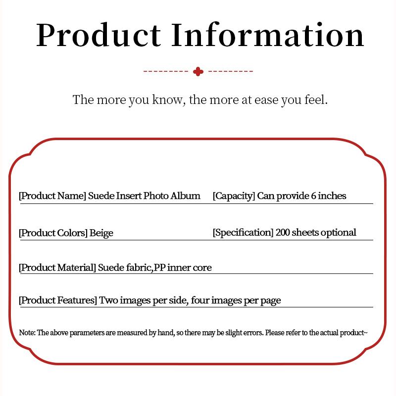 6 Inch Photo Album Holds 200 Photos, Simple Storage Book Creative Insert Style, Family Memory Book, Perfect Gift for Easter Halloween Thanksgiving