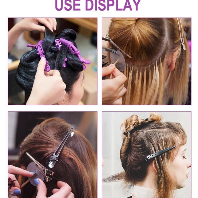 6-Piece Hair Clip Set, Includes Styling Clips, Crocodile Clips, Large Opening Clips, Ideal for Makeup and Hairstyling, Home/salon Use