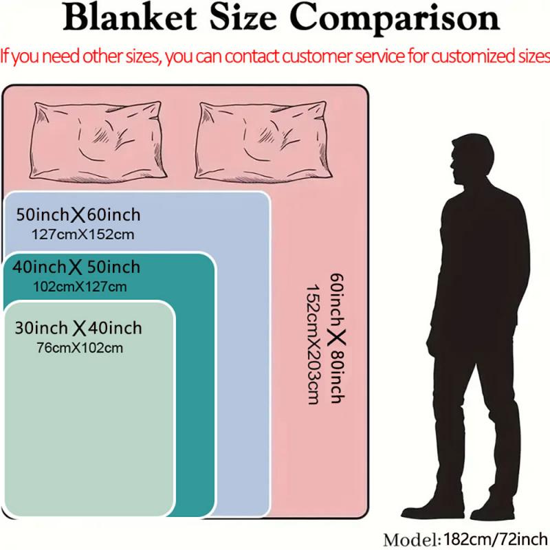 Printed blankets THE NIGHT COURT Smooth blanket Flannel blanket stylish warm and lightweight living room bedroom sofa bed picnic blanket