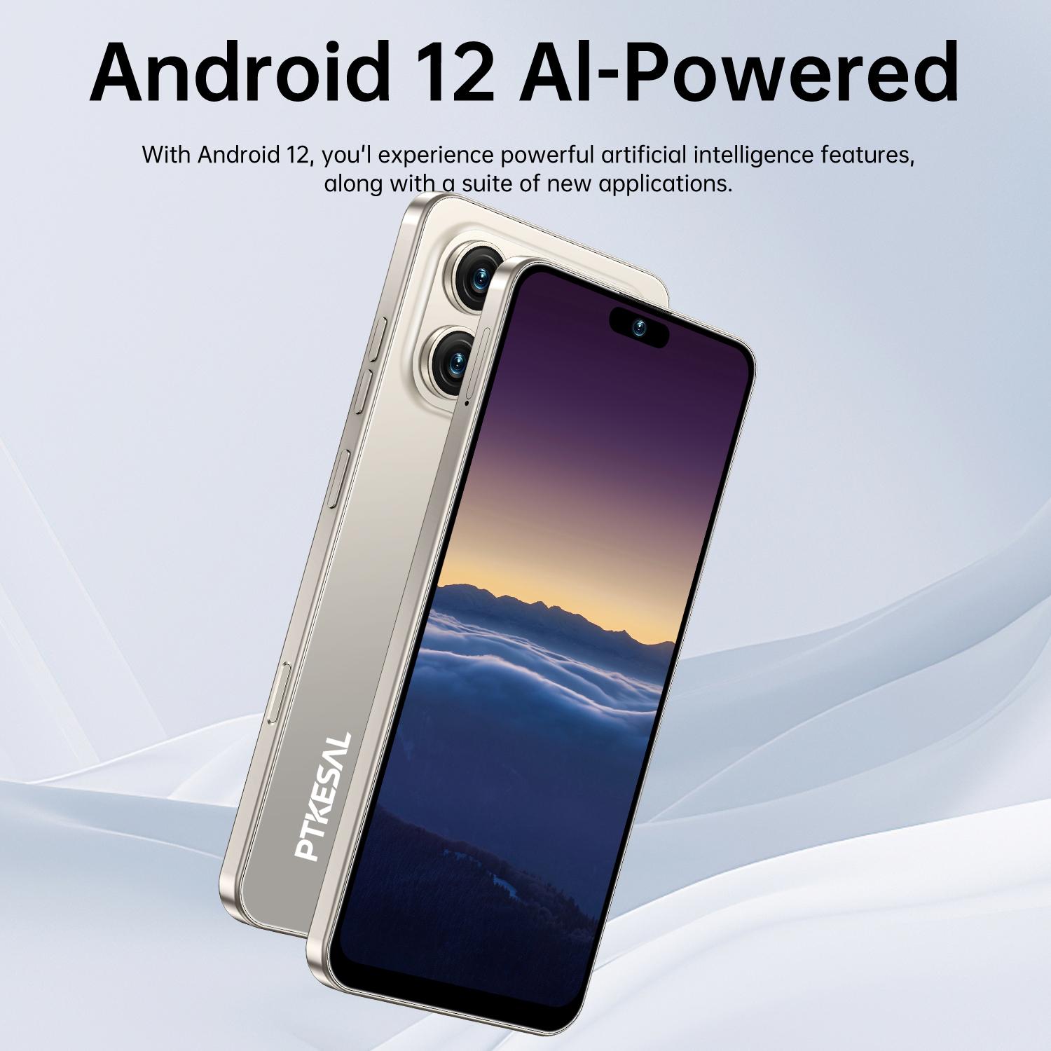 PTKESAL-17 Pro Max Phone, Mtk6762 Octa-Core, 6+64GB RAM, Android 12, 16mp+20mp Camera, 5000mah Battery, Face & Fingerprint Unlock