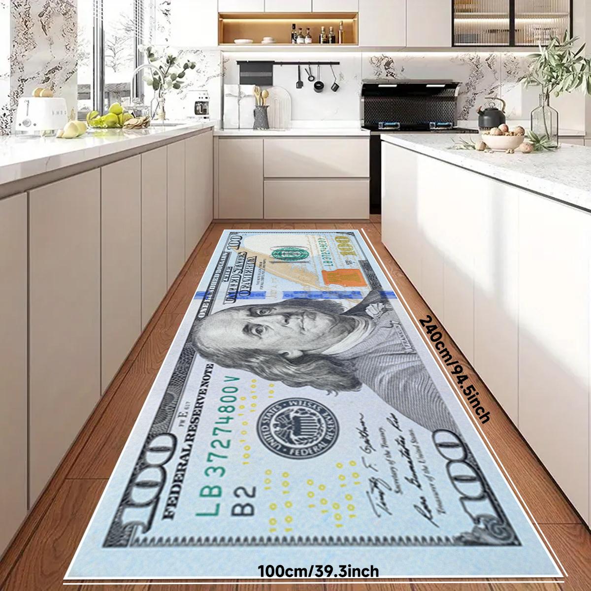 Creative 100 Dollar Pattern Rug, 1 Count Bedroom Decor Bedside Soft Carpet, Area Rug, Thickened Fluffy Plush Floor Mat for Home Living Room Bedroom