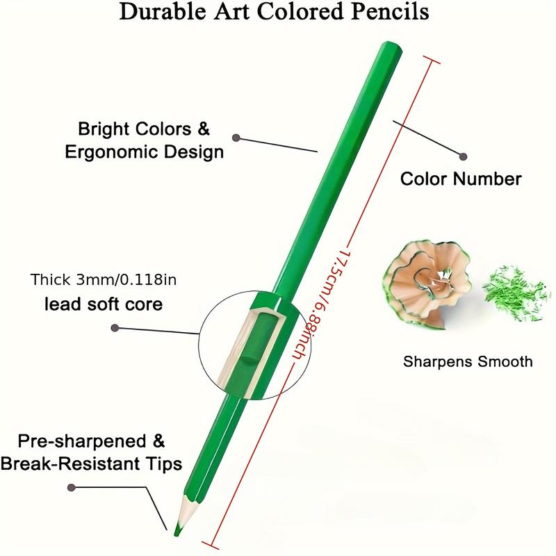 Colored Pencils Set, 72pcs/box Professional Soft Core Oil-based Pencils for Artists and Student & Adult Coloring, Bulk Gift Set in Metal Storage Case