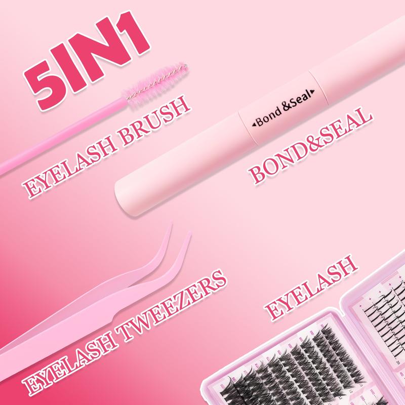 QUEENICE Lash Clusters Extension Kit, Cosmetic Eyelash Extension 40D/60D/80D/100D/120D, 10mm-18mm Mix Lengths Individual Cluster Lashes, DIY Lashes Cluster, Full Set for Beginners, Eyelash Tools, Daily & Party Makeup, Festival Gift QUEENICE Lash Clusters Extension Kit, Cosmetic Eyelash Extension 40D/60D/80D/100D/120D, 10mm-18mm Mix Lengths Individual Cluster Lashes, DIY Lashes Cluster, Full Set for Beginners, Eyelash Tools, Daily & Party Makeup, Festival Gift