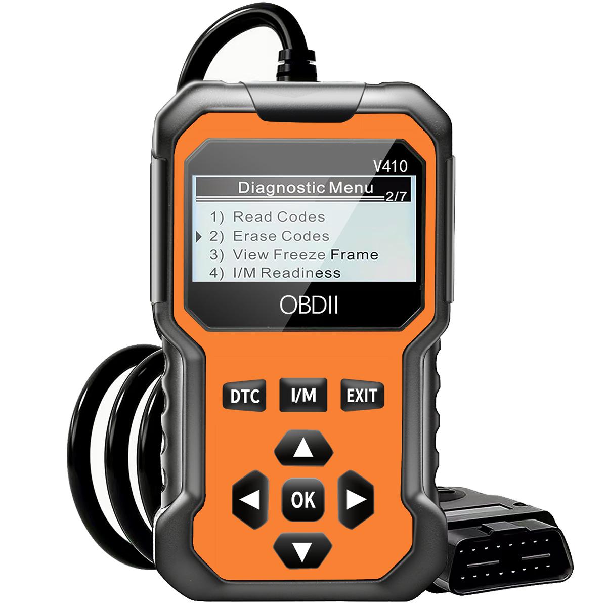 OBD2 Car Diagnostic Tool, OBDII Universal Diagnostic Tool, Integrated Engine Fault Detection, Fault Code Reading & Voltage Charging Test Functions