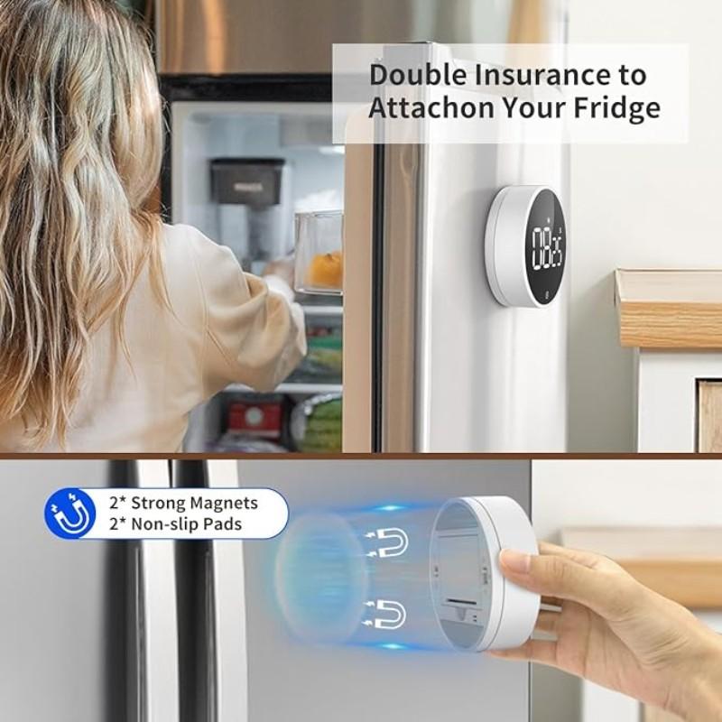 Multifunctional Timer for Kitchen, Kitchen Egg Timer, Fitness & Learning, Silent Digital Adjustable Timer, Portable Design, Space-Saving Compact, Durable Modern Look